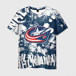 Футболка мужская Коламбус Блю Джекетс, Columbus Blue Jackets, цвет: 3D-принт