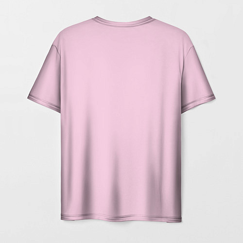 Мужская футболка Быть моим мужем розовый / 3D-принт – фото 2