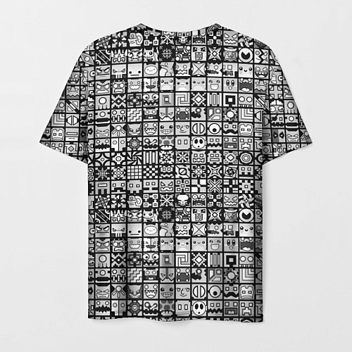 Мужская футболка Геометри Даш паттерн Geometry Dash / 3D-принт – фото 2