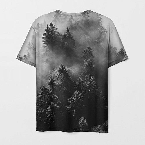 Мужская футболка МРАЧНЫЙ ЛЕС FOREST / 3D-принт – фото 2