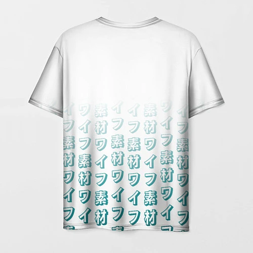 Мужская футболка Waifu - Hatsune Miku / 3D-принт – фото 2