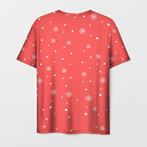 Мужская футболка Лама Новый год / 3D-принт – фото 2