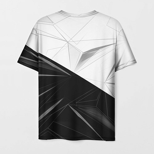 Мужская футболка MERCEDES-BENZ МЕРСЕДЕС-БЕНЗ BLACK AND WHITE / 3D-принт – фото 2