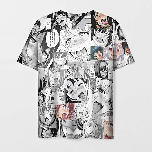 Мужская футболка AHEGAO фон из девочек / 3D-принт – фото 2