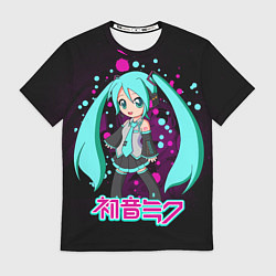 Футболка мужская Мику Хацунэ, Hatsune Miku, цвет: 3D-принт