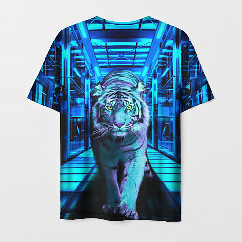 Мужская футболка Крадущийся тигр / 3D-принт – фото 2