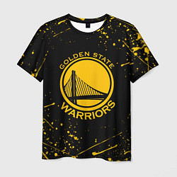 Футболка мужская GOLDEN STATE WARRIORS? , БРЫЗГИ КРАСОК, цвет: 3D-принт