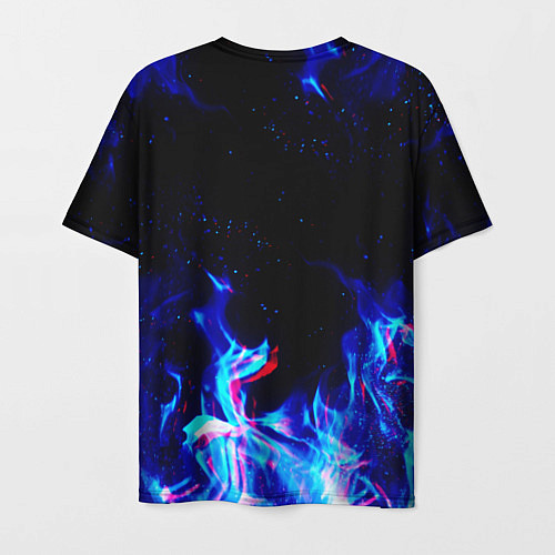 Мужская футболка POPPY PLAYTIME: NEON FIRE / 3D-принт – фото 2