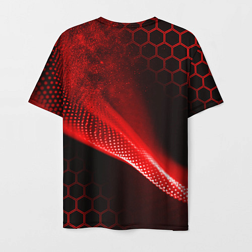 Мужская футболка AUDI АУДИ SPORT СПОРТ RED AND BLACK / 3D-принт – фото 2