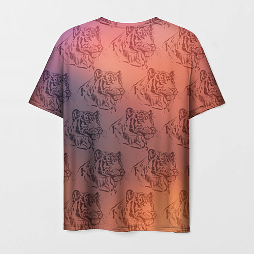 Мужская футболка Тигровый паттерн / 3D-принт – фото 2