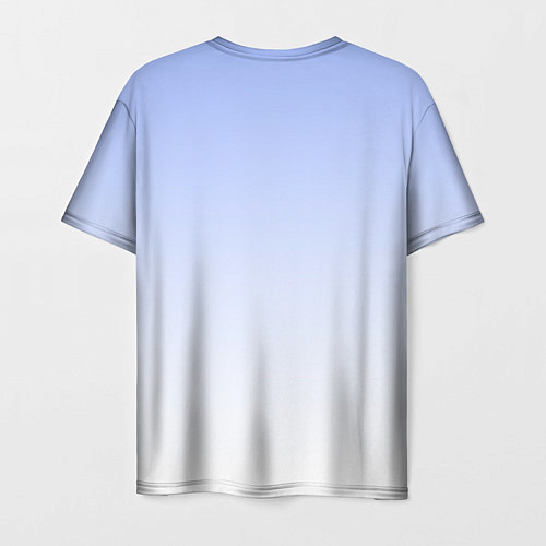 Мужская футболка Девочка лепит снеговика / 3D-принт – фото 2
