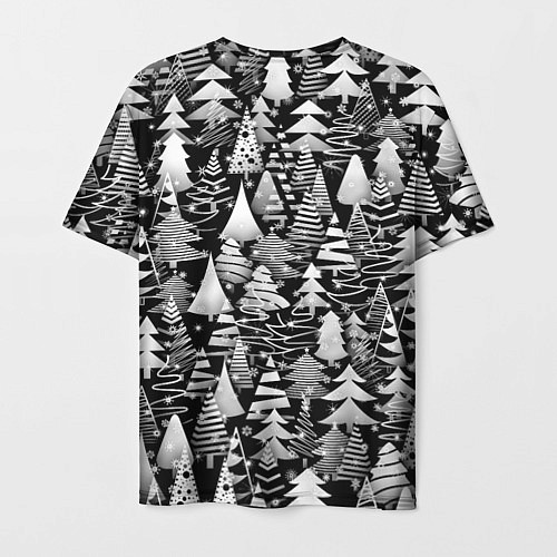 Мужская футболка Лес абстрактных ёлок / 3D-принт – фото 2