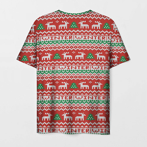 Мужская футболка Deer Christmas Pattern / 3D-принт – фото 2