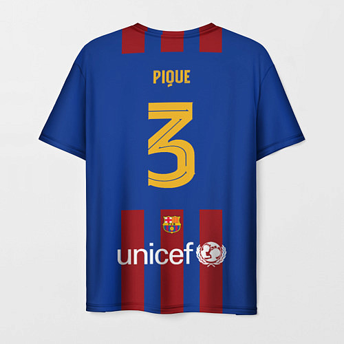 Мужская футболка Barcelona Pique 3 / 3D-принт – фото 2