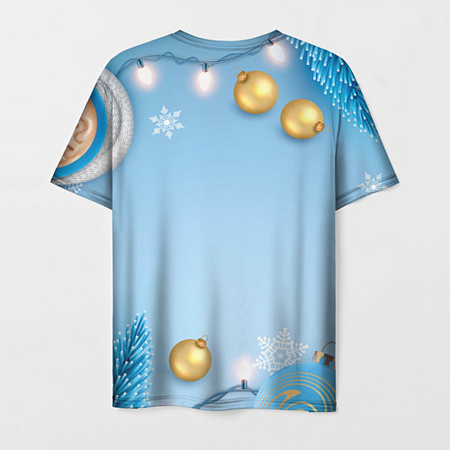 Мужская футболка Тигренок в новогоднем шаре / 3D-принт – фото 2