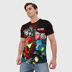 Футболка мужская Metroid Dread - Samus Aran, EMMI, Raven Beak, цвет: 3D-принт — фото 2