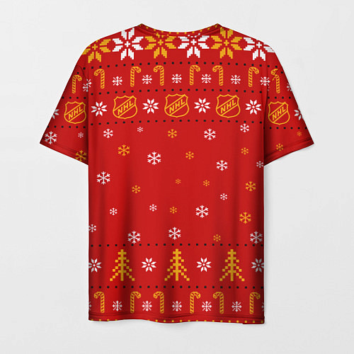 Мужская футболка Калгари Флэймз Новогодний / 3D-принт – фото 2