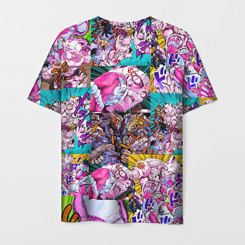 Мужская футболка JOJO KILLER QUEEN КОРОЛЕВА УБИЙЦА УЗОР PATTERN / 3D-принт – фото 2