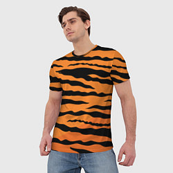 Футболка мужская Шкура тигра вектор, цвет: 3D-принт — фото 2