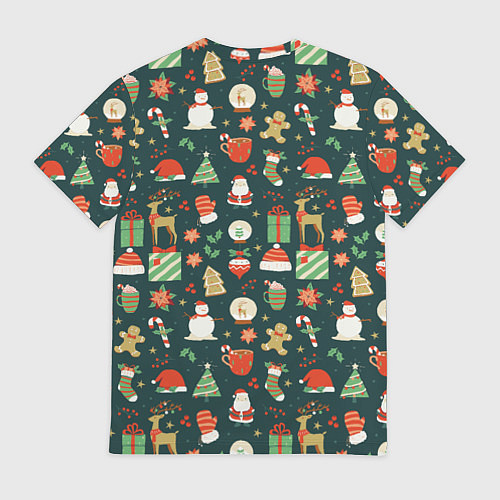 Мужская футболка Merry Christmas Happy New Year / 3D-принт – фото 2