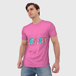Футболка мужская Mr Beast Donut Pink edition, цвет: 3D-принт — фото 2