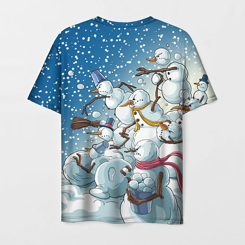 Мужская футболка Боевые снеговики: атака / 3D-принт – фото 2