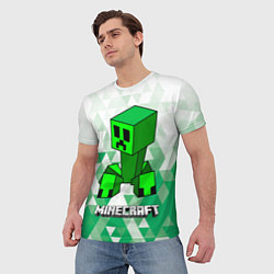Футболка мужская Minecraft Creeper ползучий камикадзе, цвет: 3D-принт — фото 2