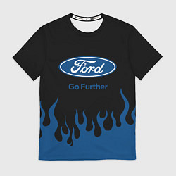Футболка мужская FORD, ФОРД ОГОНЬ, цвет: 3D-принт