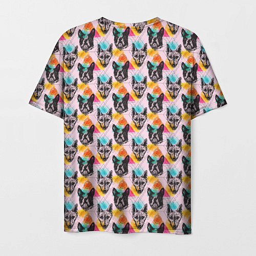 Мужская футболка Собаки в красочном дизайне / 3D-принт – фото 2
