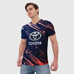 Футболка мужская Toyota градиент, цвет: 3D-принт — фото 2