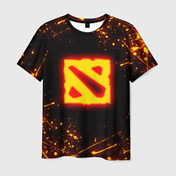 Футболка мужская DOTA 2 FIRE LOGO ДОТА 2 ОГНЕННЫЙ ЛОГО, цвет: 3D-принт