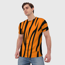 Футболка мужская Текстура тиграtiger, цвет: 3D-принт — фото 2