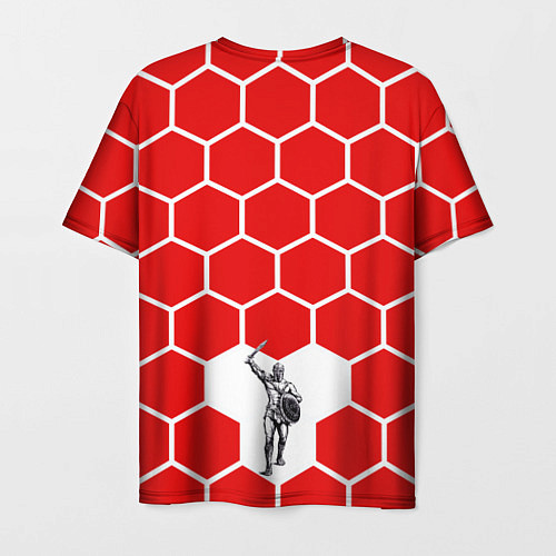 Мужская футболка Красно-Белая Сила / 3D-принт – фото 2