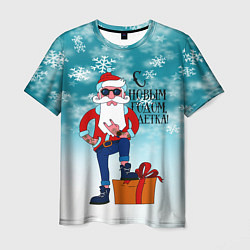 Мужская футболка Hipster Santa 2022