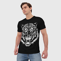 Футболка мужская Сильный тигр, цвет: 3D-принт — фото 2
