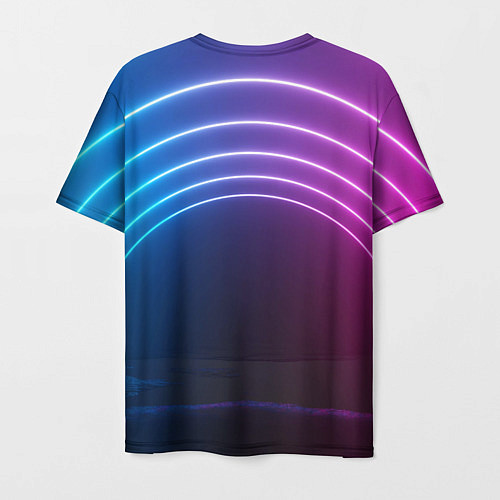 Мужская футболка Арка неонового света full version / 3D-принт – фото 2