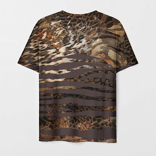 Мужская футболка Хищный дикий тигр / 3D-принт – фото 2