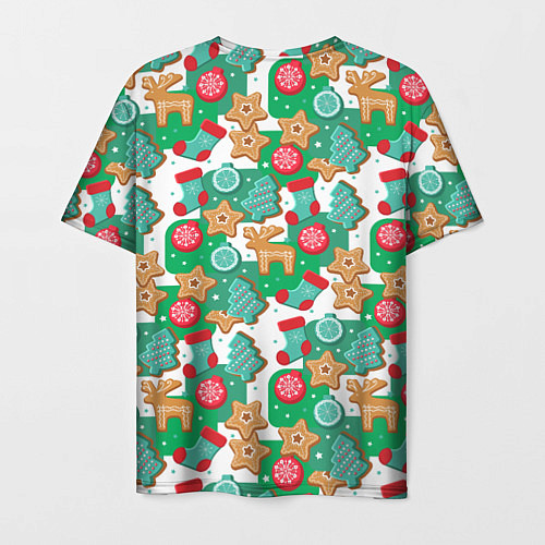 Мужская футболка Новогодние печеньки / 3D-принт – фото 2