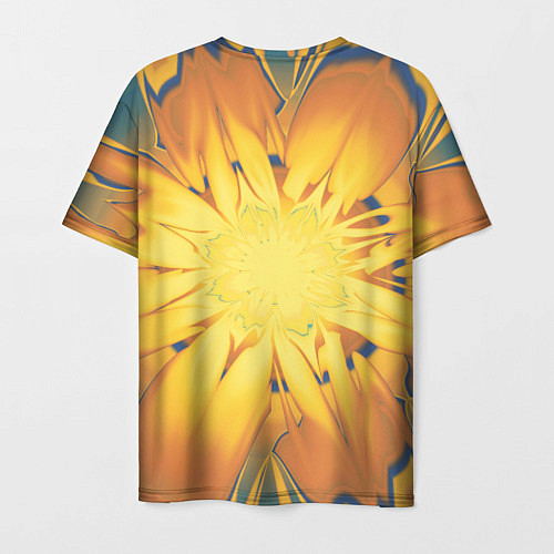 Мужская футболка Солнечный цветок Абстракция 535-332-32 / 3D-принт – фото 2