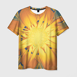 Футболка мужская Солнечный цветок Абстракция 535-332-32, цвет: 3D-принт