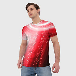 Футболка мужская Красная космическая спираль, цвет: 3D-принт — фото 2