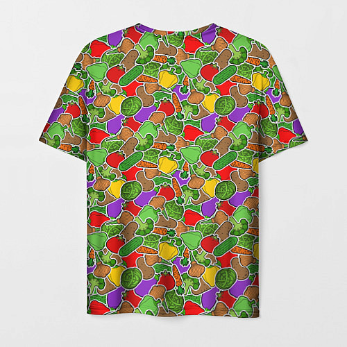 Мужская футболка Овощи ЗОЖ / 3D-принт – фото 2
