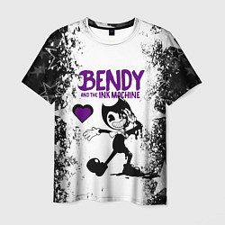 Футболка мужская HEART BENDY AND THE INK MACHINE, цвет: 3D-принт