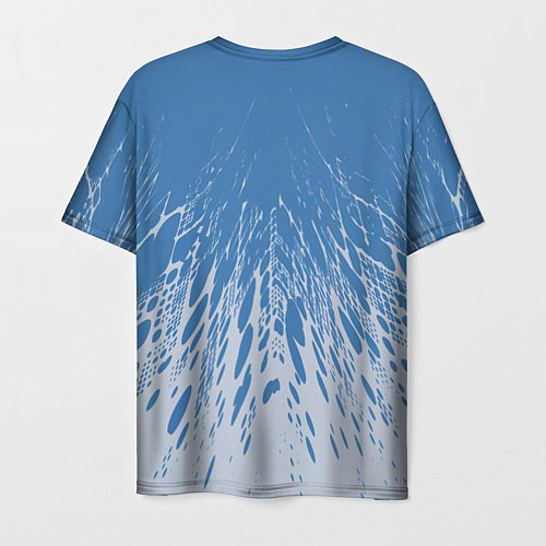 Мужская футболка Коллекция Rays Лучи Голубой и серый Абстракция 650 / 3D-принт – фото 2