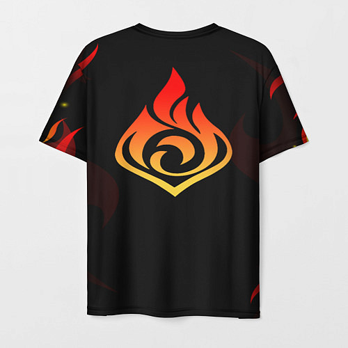 Мужская футболка DILUC FIRE GENSHIN IMPACT НА СПИНЕ / 3D-принт – фото 2