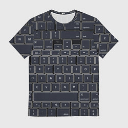 Мужская футболка КЛАВИАТУРА КОМПЬЮТЕРНАЯ КНОПКИ