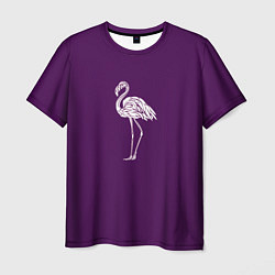 Футболка мужская Фламинго в сиреневом, цвет: 3D-принт