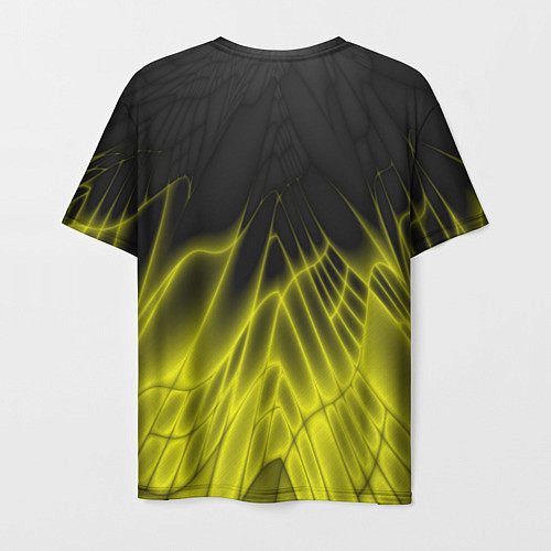 Мужская футболка Коллекция Rays Лучи Желтый и черный Абстракция 662 / 3D-принт – фото 2