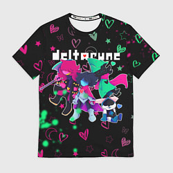 Футболка мужская ГЕРОИ ИГРЫ DELTARUNE NEON, цвет: 3D-принт