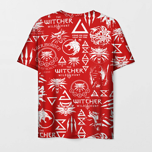 Мужская футболка THE WITCHER LOGOBOMBING ЛОГОТИПЫ ВЕДЬМАКА / 3D-принт – фото 2